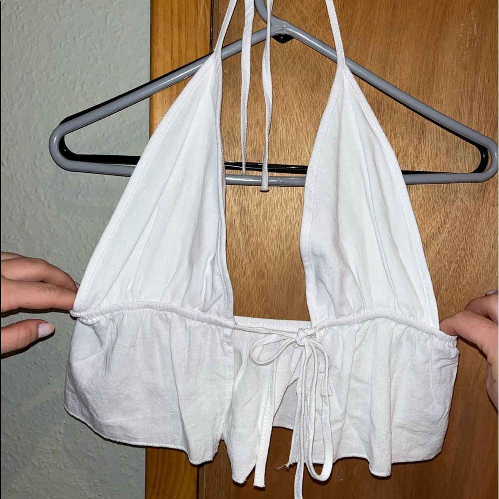 White crop top